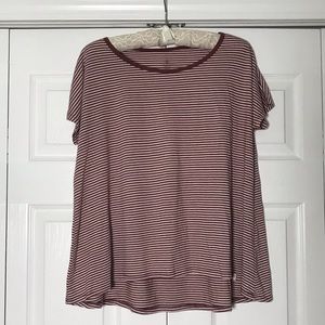 Volcom Crewneck Striped Red T-Shirt